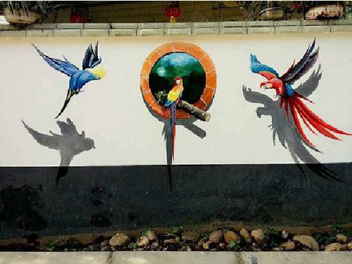 鲁山视觉错位-3D墙绘设计