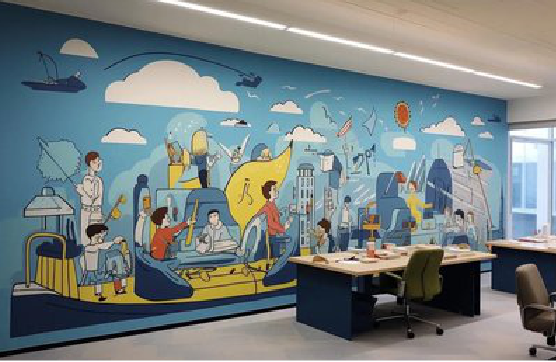 鲁山办公室墙绘的特点。