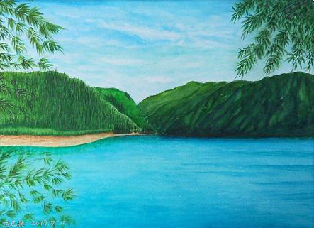 鲁山在墙绘中，如何绘画绿水青山？